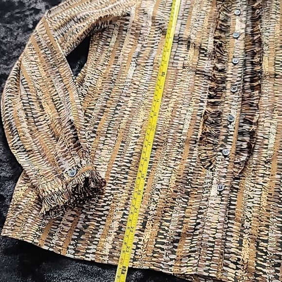 Vintage Jaeger Long Sleeve Ruffle Pleated Skirt Suit - Picture 10 of 12